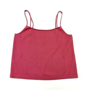 Vince rose pink cotton cami crop tank top Small
